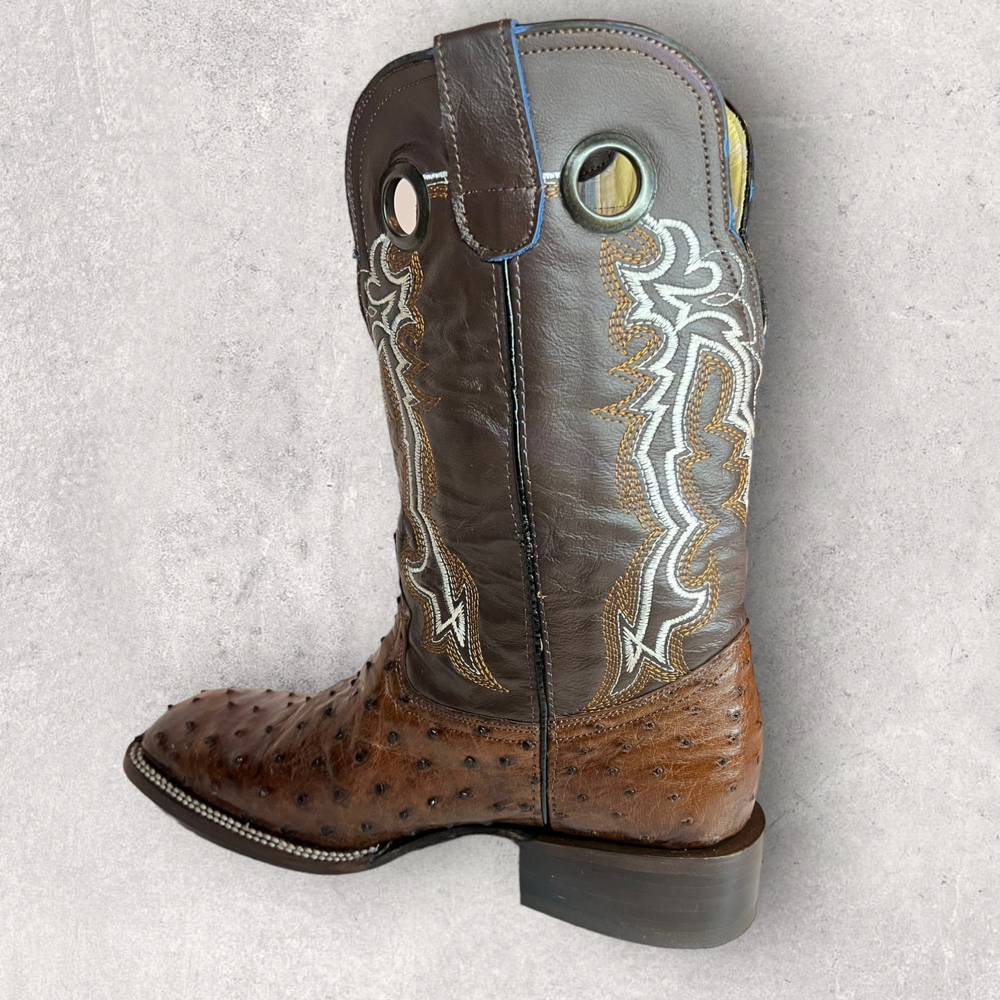 Men’s African Ostrich Boots Size 10