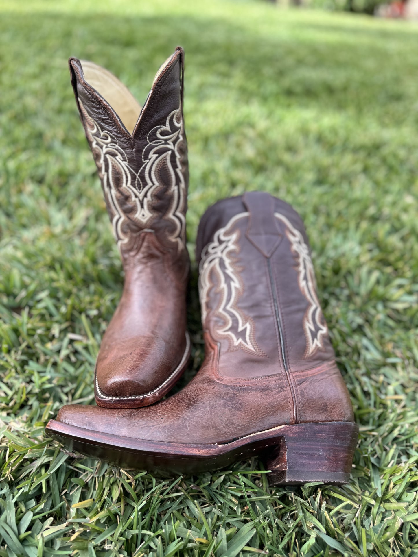 Men’s Ostrich Belly Boots Size 9